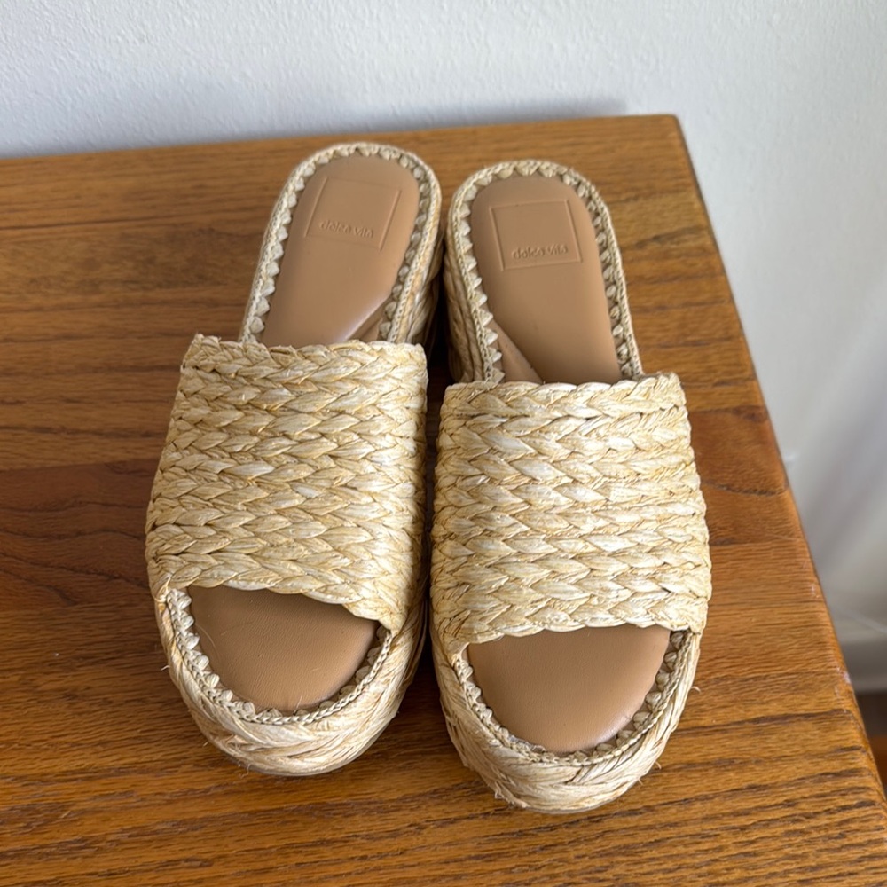 Dolce Vita Tan Espadrille Shoes with Woven Design